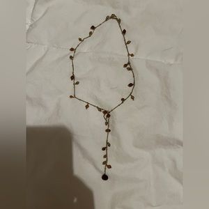 Gold chain with brown beads